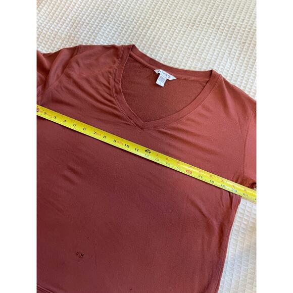 Athleta Burnt Orange V Neckline Long Sleeve Relaxed Athleisure Sweater/Tee Med - Picture 8 of 12